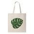 Welcome Bag with Wedding Destination Printed on a Green Monstera Palm Leaf