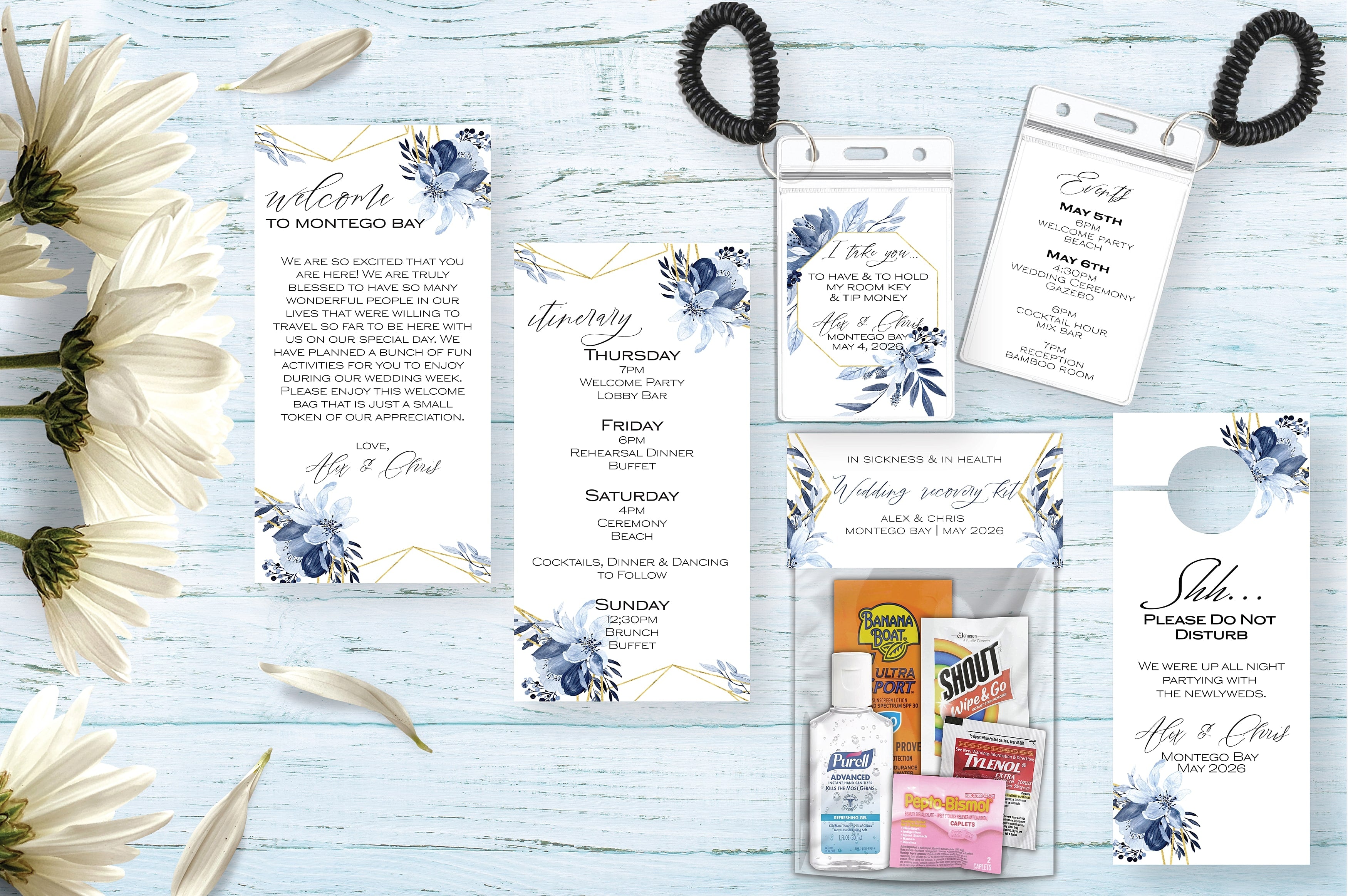 Dainty Dusty Blue Welcome Bag Collection