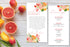 Welcome Letter & Itinerary - Citrus Bouquet