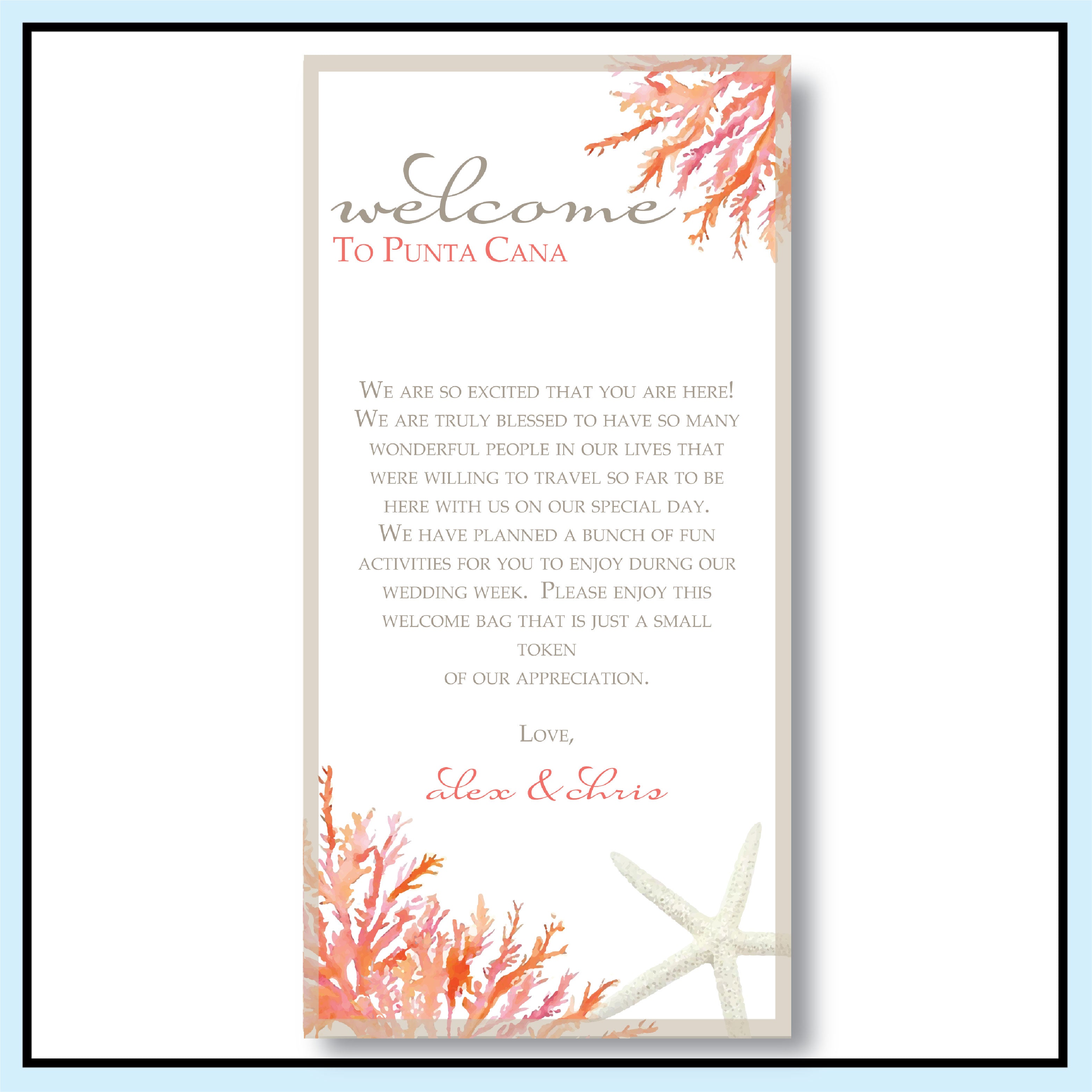 Single Sided - Welcome Letter