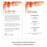 Personalized Wedding Welcome Letter & Itinerary - Tropical Burnt Orange