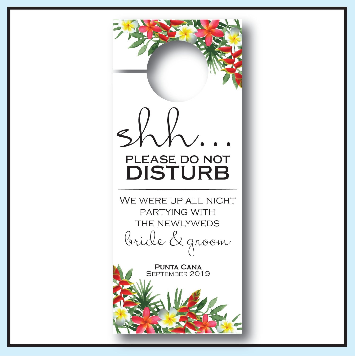 Personalized Wedding Door Hangers - Tropical – Destination Wedding Details Shop personalized-wedding-door-hangers-tropical-destination-wedding-details-shop