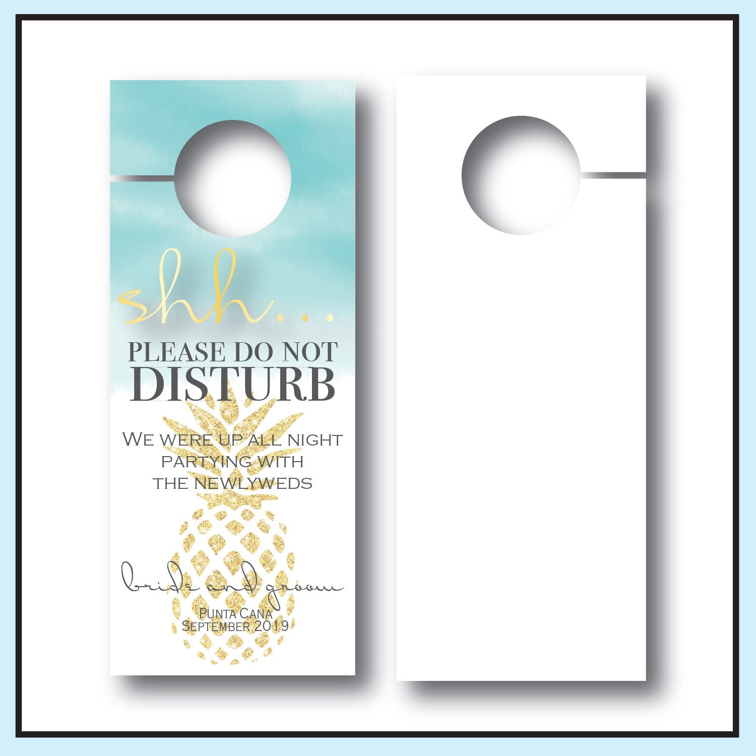 Destination Wedding Door Hanger | Do not disturb sign