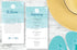 Beach wedding welcome letter and itinerary cards