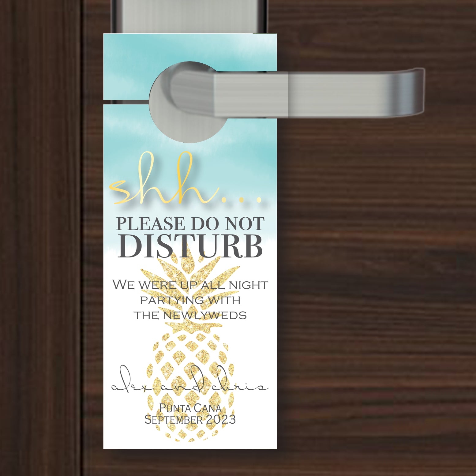 Destination Wedding Do not disturb door hanger 