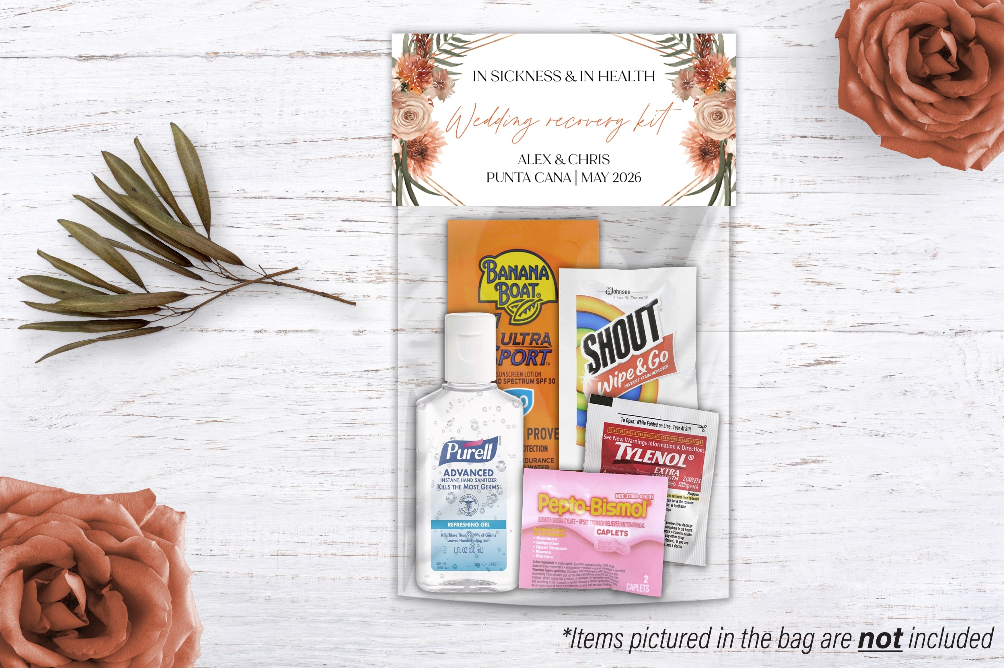 Wedding Hangover Recovery Kit Bags | Terracotta